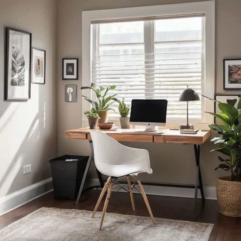 Ergonomic home office furniture setup