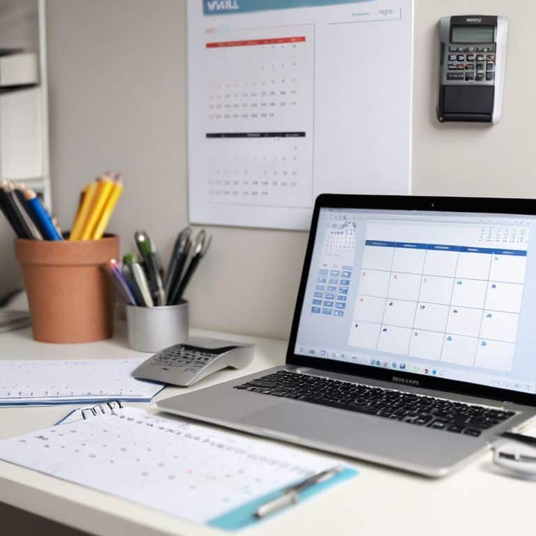Time management tools on screen