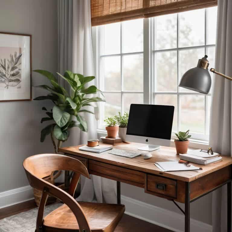 Home office lighting setup