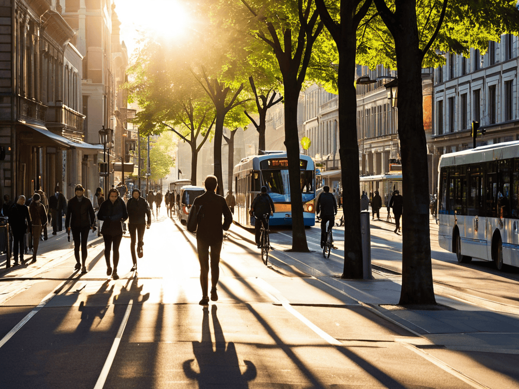 Car-free city lifestyle benefits