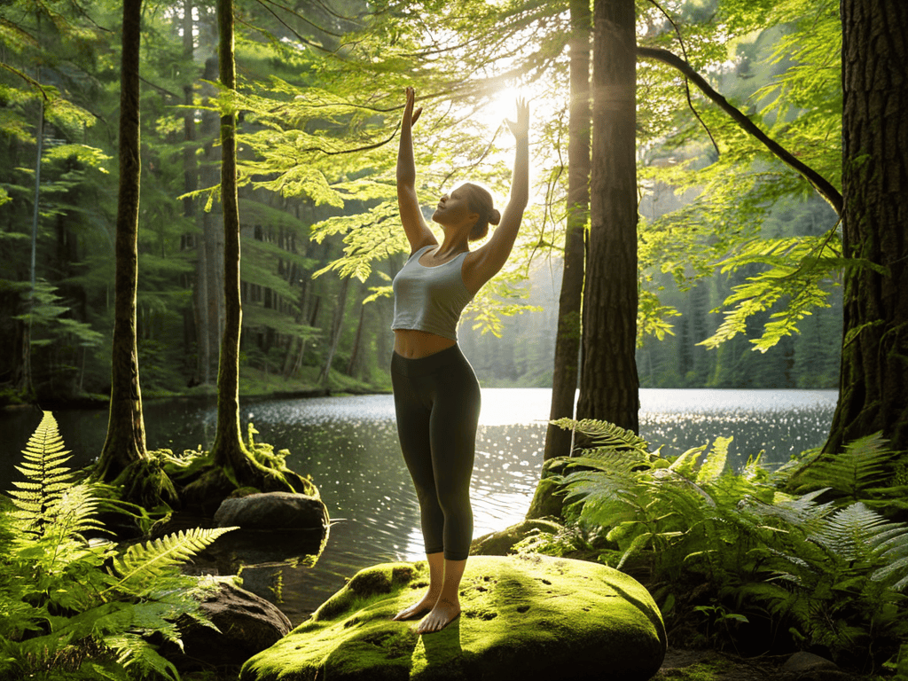 Natures Harmony in Yoga outdoors