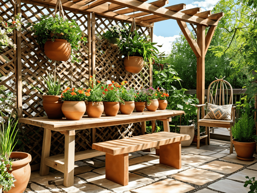 DIY planters and pots outdoors