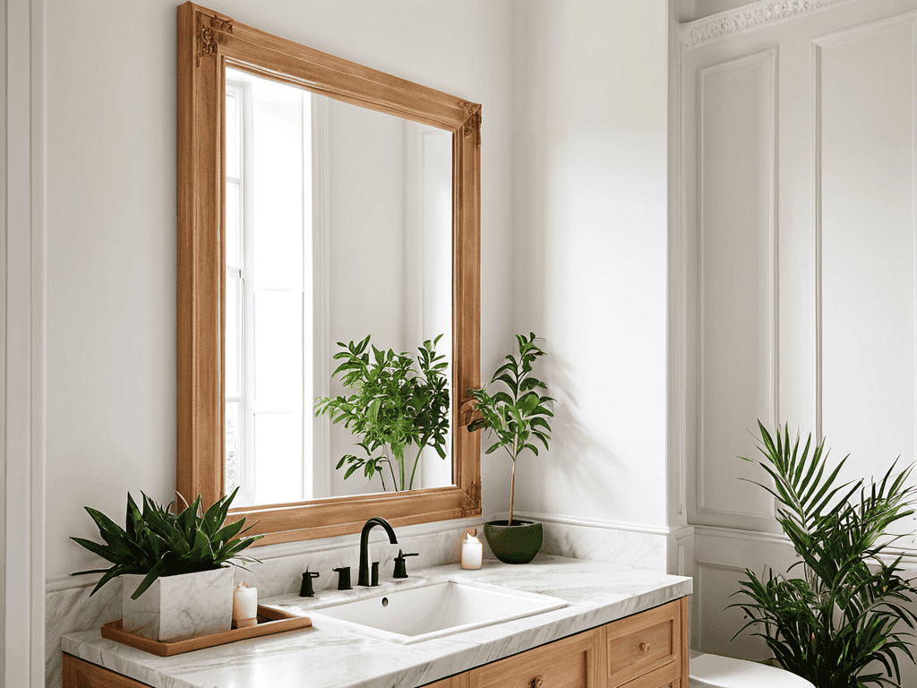 Instant Upgrade: How to Frame a Boring Bathroom Mirror Without Removing It