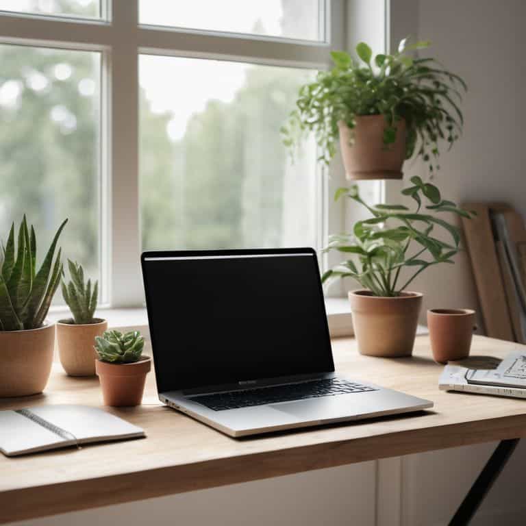 Digital minimalism workplace setup