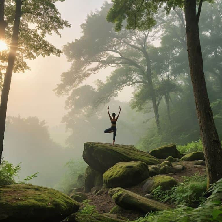 Embracing the Morning Glow outdoors